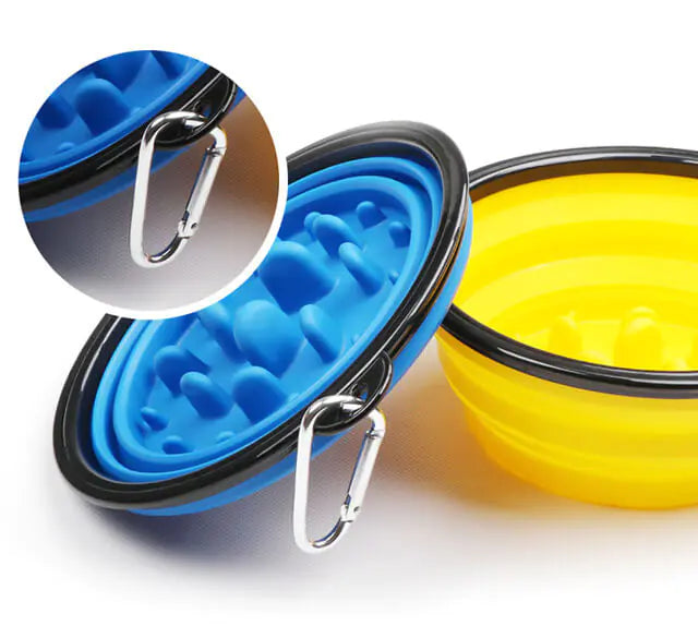 Portable Anti-Gulp Slow Feeder Dog Bowl