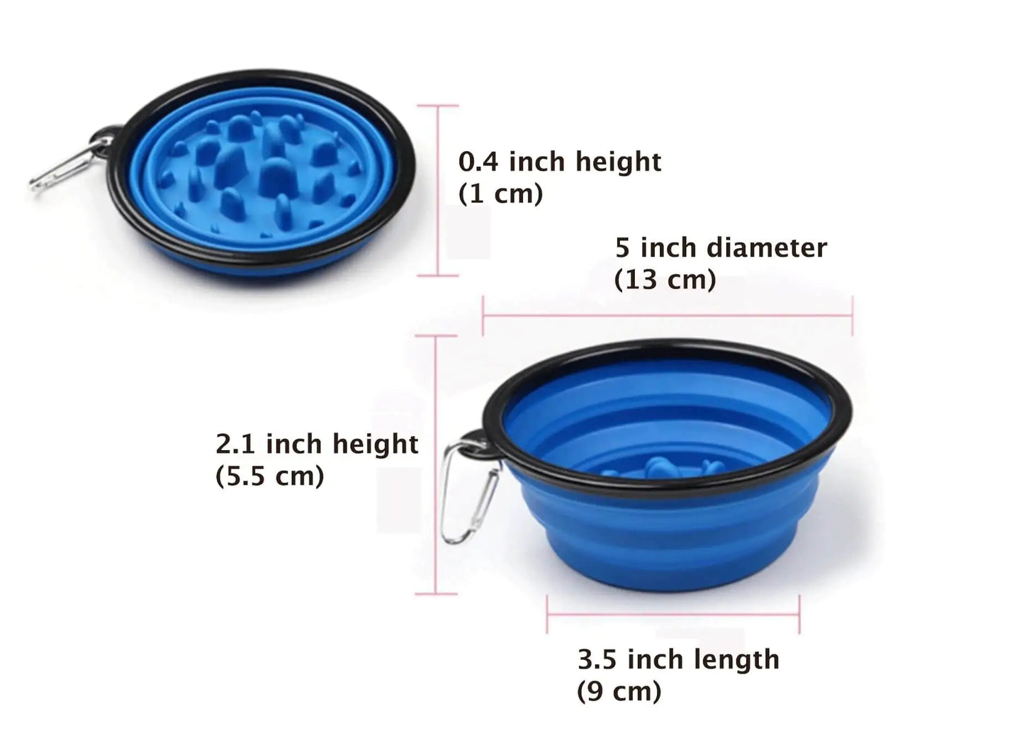 Portable Anti-Gulp Slow Feeder Dog Bowl